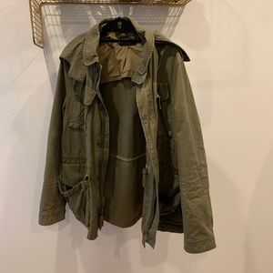 J. Crew Men’s Field Jacket w/ Hood, Olive, XL